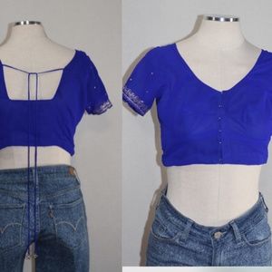 Blue Crop Top